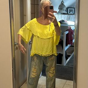 Alice + Olivia Sunny Yellow Top